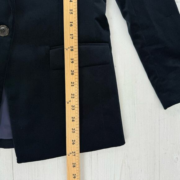 J.Crew Willa Blazer Womens 2 Black Stretch Velvet One Button‎ Preppy Academia - Picture 13 of 16